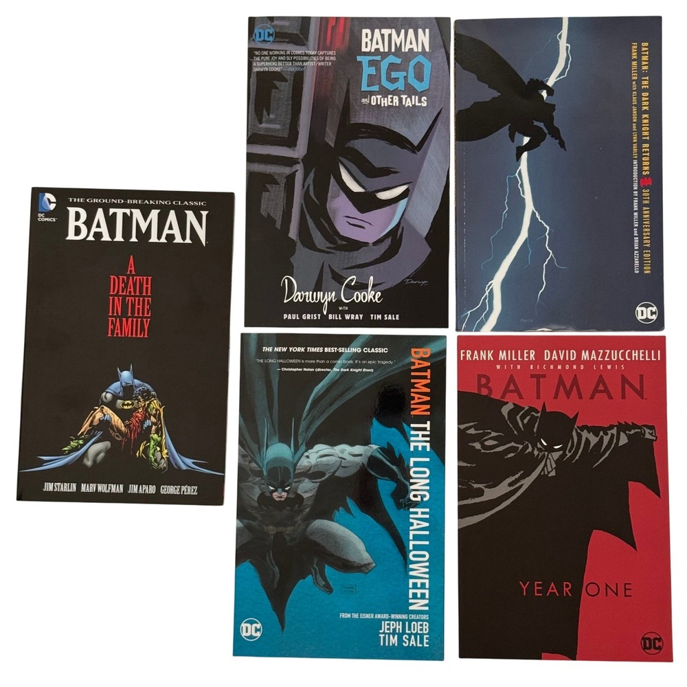 Batman Graphic Novel Lot 5 Books Dark Knight Returns Year One Long Halloween Ego